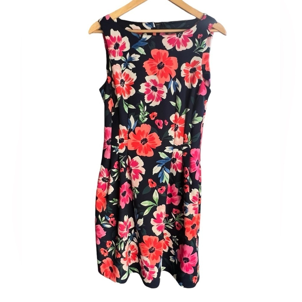 VINCE CAMUTO Plus Size Floral-Print Midi Dress with Pockets Size 10
